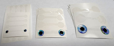 TIE IN FOLD OVER EYE TABS