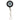 PIN-ON-REEL, BLACK, NYLON CORD, "8" RING