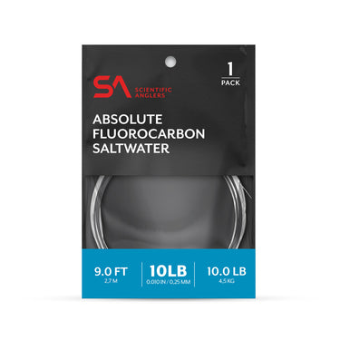 ABSOLUTE SALTWATER FLUOROCARBON LEADER 1 PACK 10'
